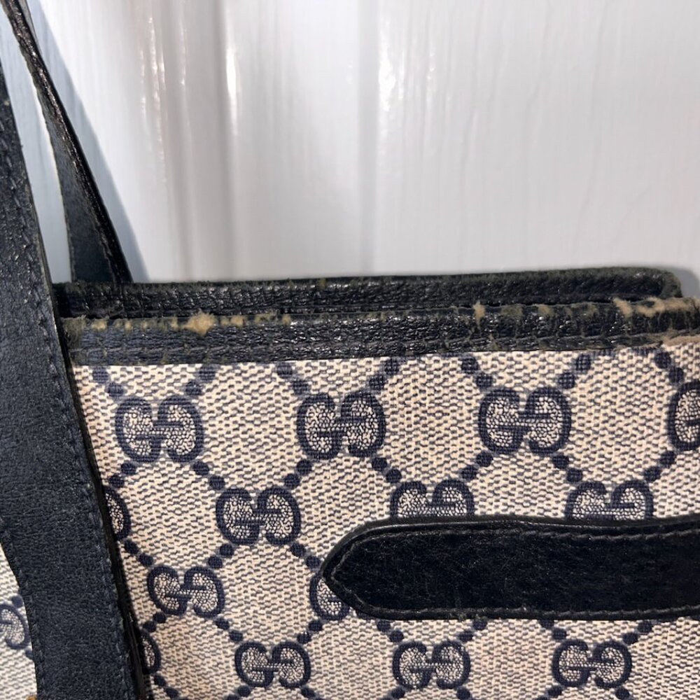 Classic Gucci Blue Tote - Picture 6 of 6